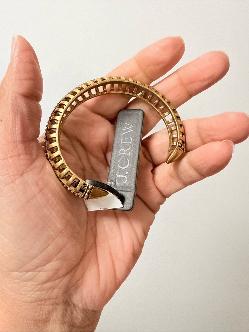 J. Crew Gold Lattice Open Cuff Bracelet